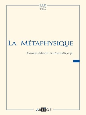 cover image of La métaphysique
